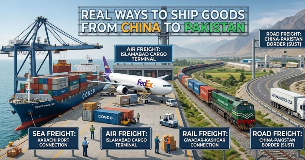 Ways to Ship Goods from China to Pakistan
